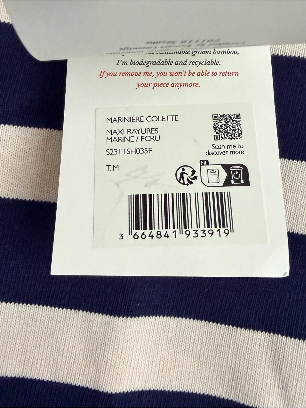 Sezane Colette Mariniere Top - Picture 3 of 6